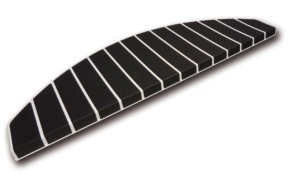 Trapmatten en trapmaantjes anti slip gebroken wit - zwart