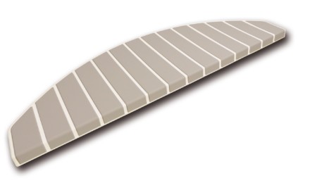 Trapmatten en trapmaantjes anti slip gebroken wit – koel taupe