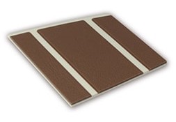 Kleurstaal van een Micostep® kunststof trapmat – creme wit - bruin