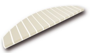 Tapis marches d’escalier - marchettes d’escalier - blanc pur - bambou